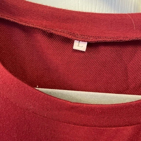 DOG MAMA Burgundy light weight Sweatshirt size L - Picture 2 of 8